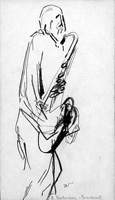 Grafica Florin Teodorescu - Saxofonist